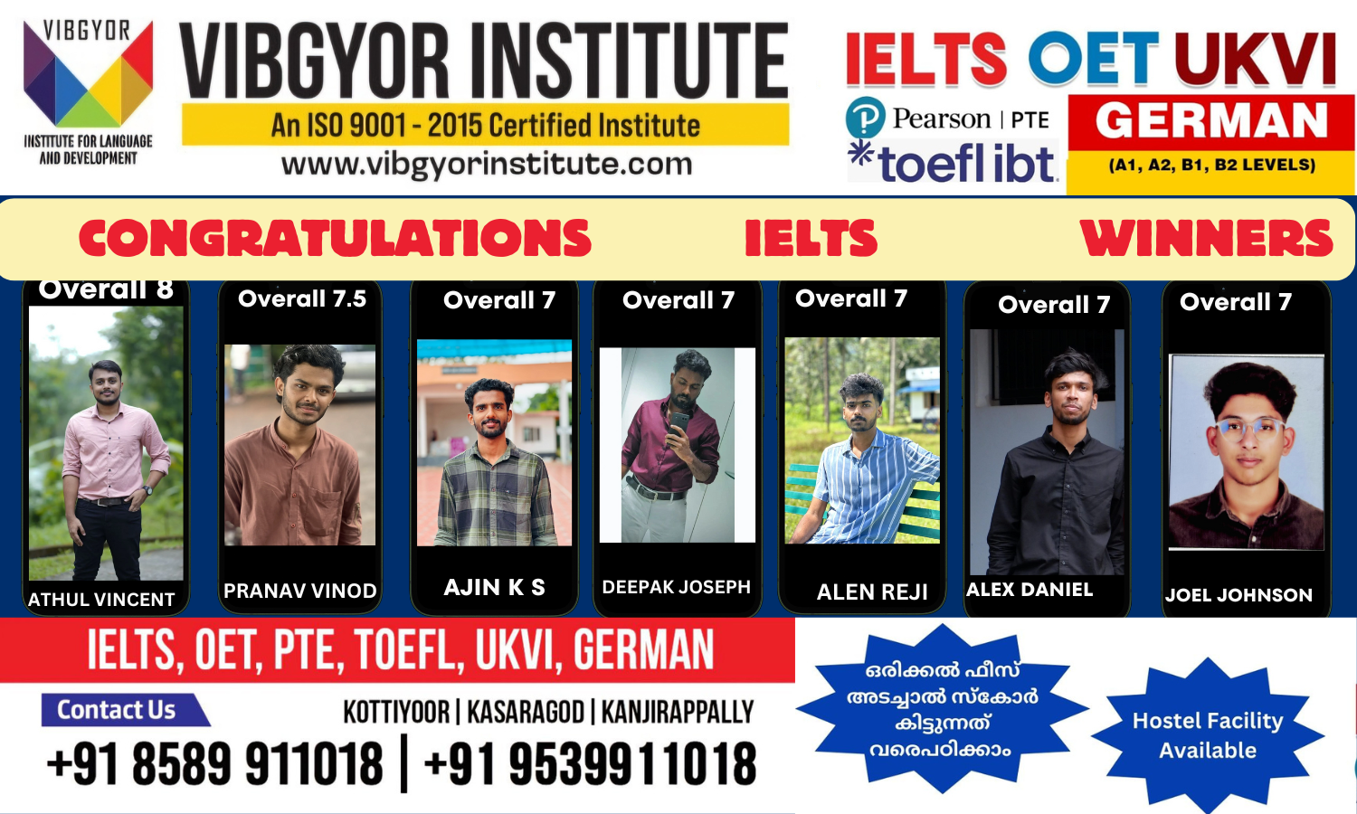 Congratulations to IELTS Winners